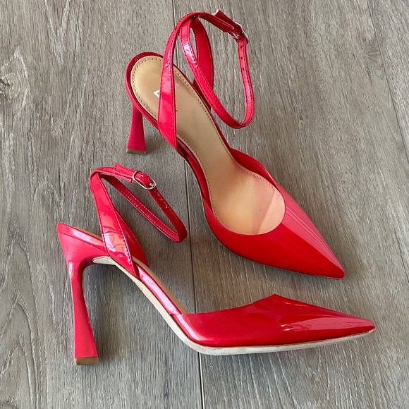MARC FISHER LTD Serena Translucent Red Pump Size 7.5 Like New - Picture 2 of 12